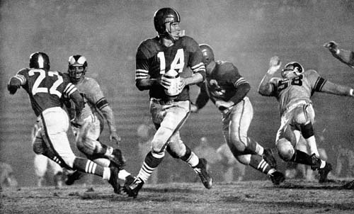 Tittle Passes vs Rams 1955